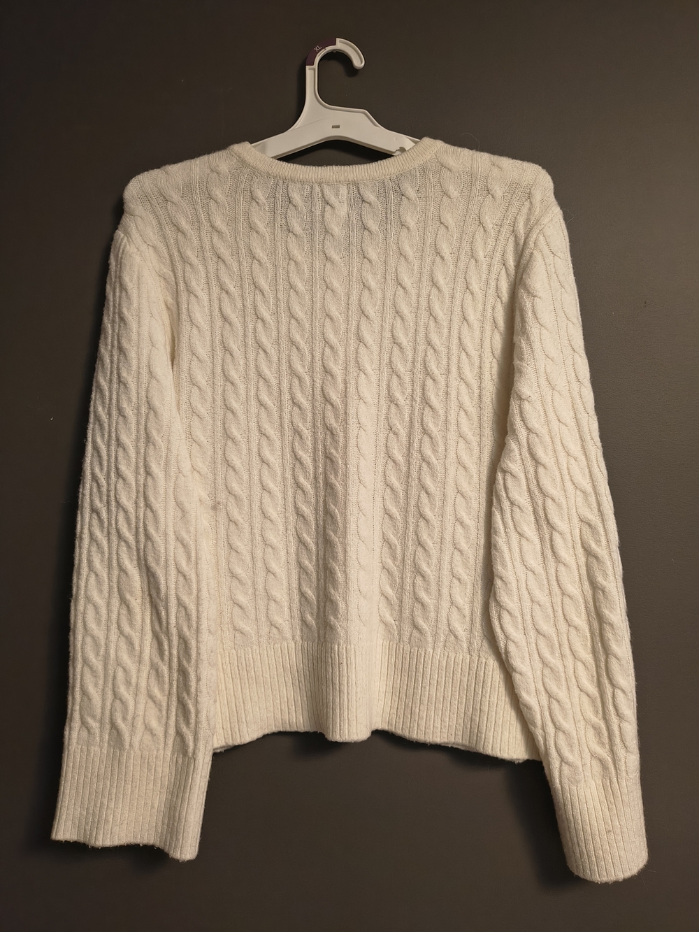 Joie Ivory Cable Knit Button-Front Cardigan - Picture 2 of 4